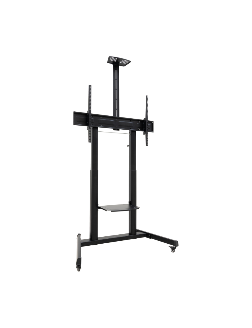 TooQ “AQUILES” Soporte de Suelo con Ruedas con Regulación de Altura para Pantallas 60"-100", Negro