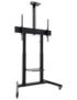 TooQ “AQUILES” Soporte de Suelo con Ruedas con Regulación de Altura para Pantallas 60"-100", Negro