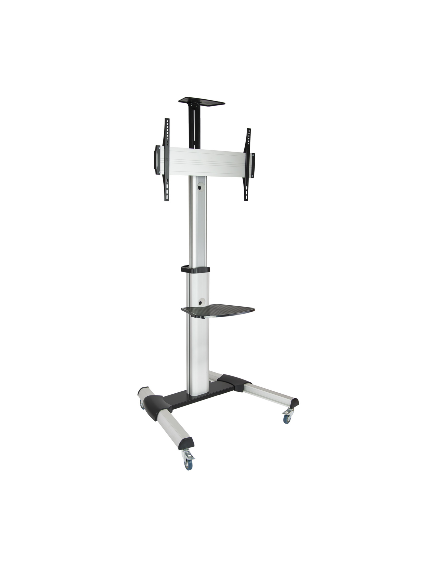 TooQ FS1870M-B soporte para pantalla de señalización 94 cm (37") Negro, Plata