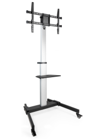 TooQ Hera Soporte de Suelo de Aluminio con Ruedas para Pantalla 37"-86"