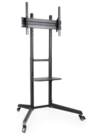 TooQ RAMSÉS Soporte de Suelo con Ruedas para Pantallas 37"- 70", Negro