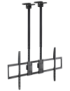 TooQ Soporte de Techo Extensible con doble mástil para Pantallas 60”-120", Negro
