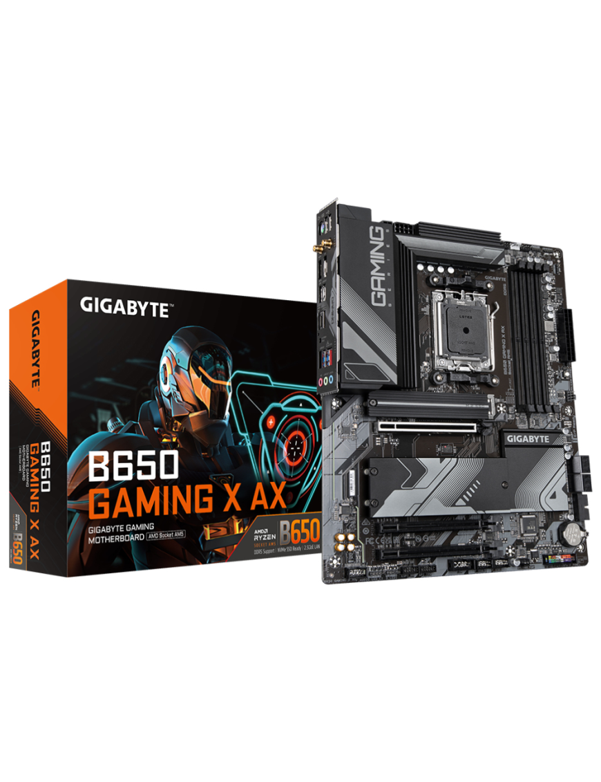 GIGABYTE B650 GAMING X AX Placa base - Compatible con procesadores AMD Serie 9000, VRM digital de 8+2+2 fases, hasta 8000 MHz