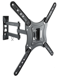 TooQ Soporte Giratorio e Inclinable para Monitor / TV LCD, Plasma de 23”- 55”, con Tres Pivotes, Negro
