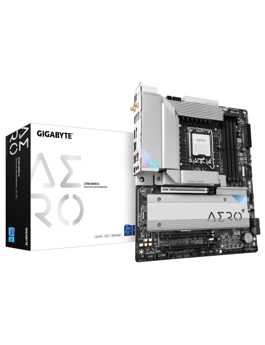 GIGABYTE Z790 AERO G Placa base - Soporta CPUs Intel Core de 14ª generación, hasta 7600MHz DDR5 (OC), 1xPCIe 5.0+4xPCIe 4.0 M.2