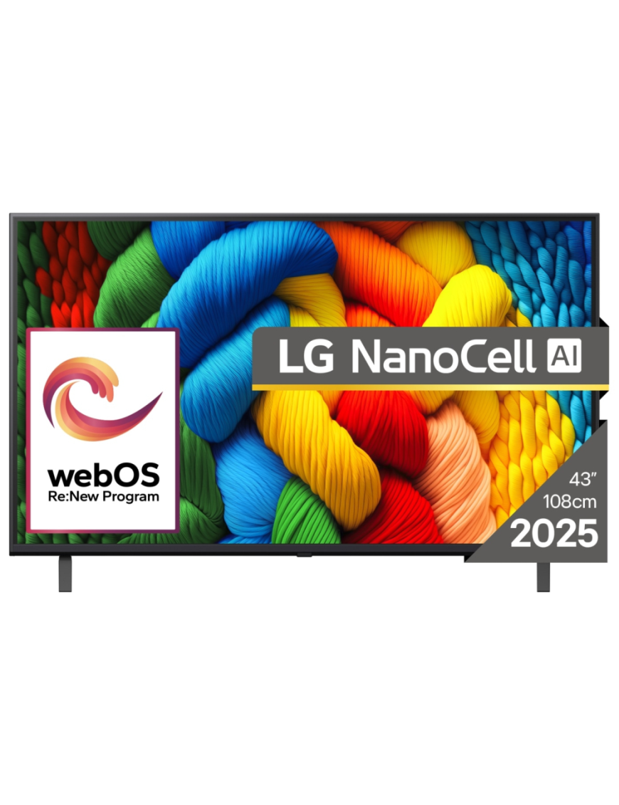 LG NanoCell 43NANO80A3B Televisor 109,2 cm (43") 4K Ultra HD Smart TV Wifi Negro