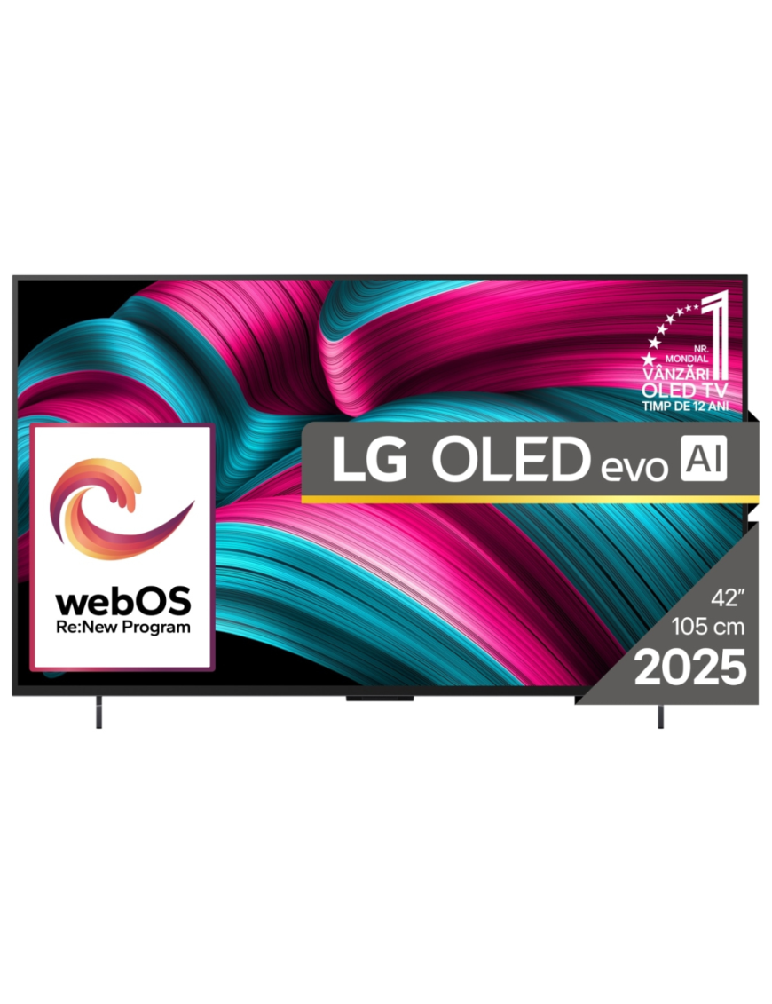 LG OLED evo AI OLED42C51LA Televisor 106,7 cm (42") 4K Ultra HD Smart TV Wifi Negro