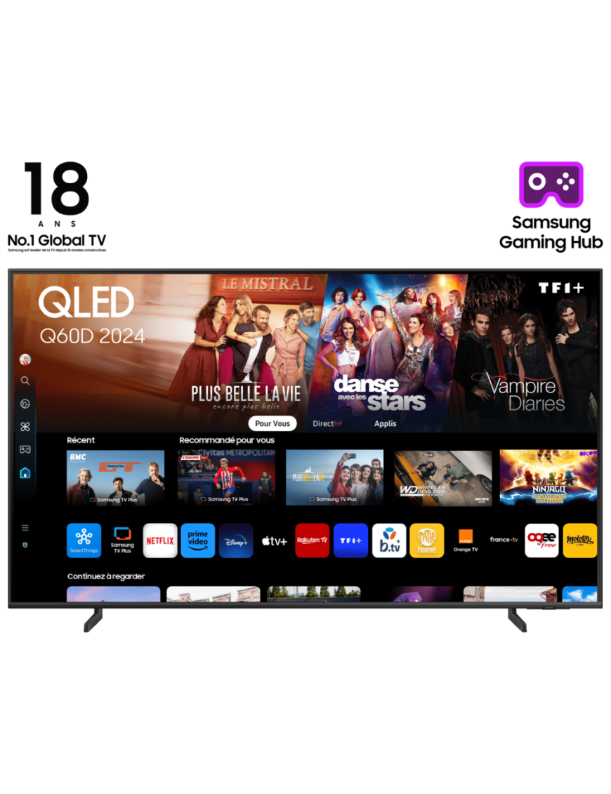 Samsung Q60D TQ43Q60DAU 109,2 cm (43") 4K Ultra HD Smart TV Wifi Titanio