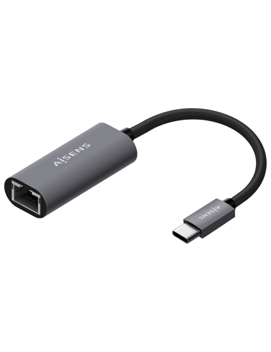 AISENS Conversor USB3.1 Gen1 USB-C A Ethernet Gigabit 10/100/1000 Mbps, Gris, 15cm