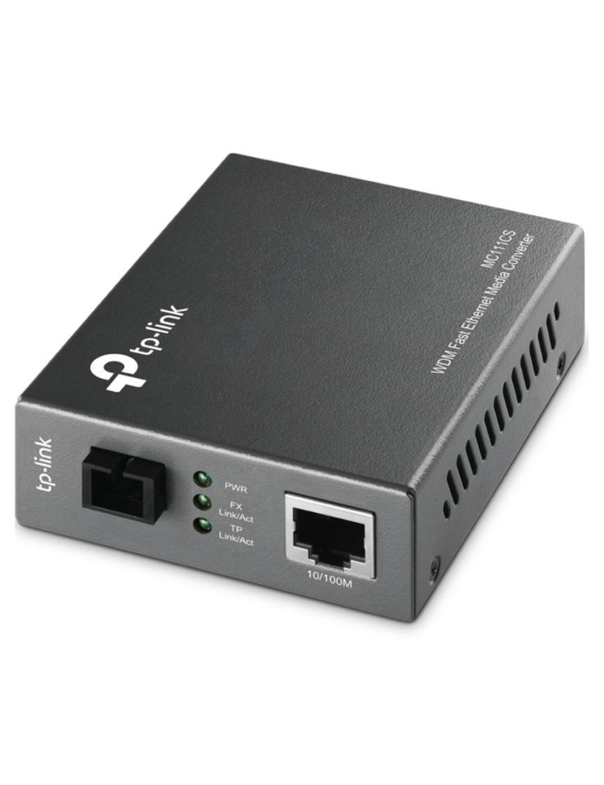 TP-Link MC111CS convertidor de medio 1000 Mbit/s 1550 nm Monomodo Negro