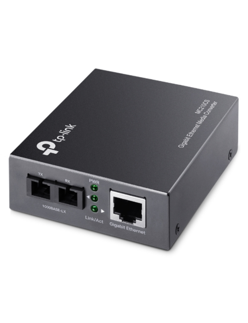 TP-Link MC210CS convertidor de medio 1000 Mbit/s 1310 nm Monomodo Negro