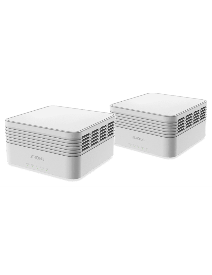 Strong MESHKITAX3000 sistema Wi-Fi Mesh (Wi-Fi en malla) Doble banda (2,4 GHz / 5 GHz) Wi-Fi 6 (802.11ax) Blanco 2 Interno