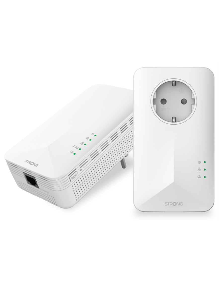 Strong POWERL1000DUOWIFIEUV2 1000 Mbit/s Ethernet Wifi Blanco 2 pieza(s)
