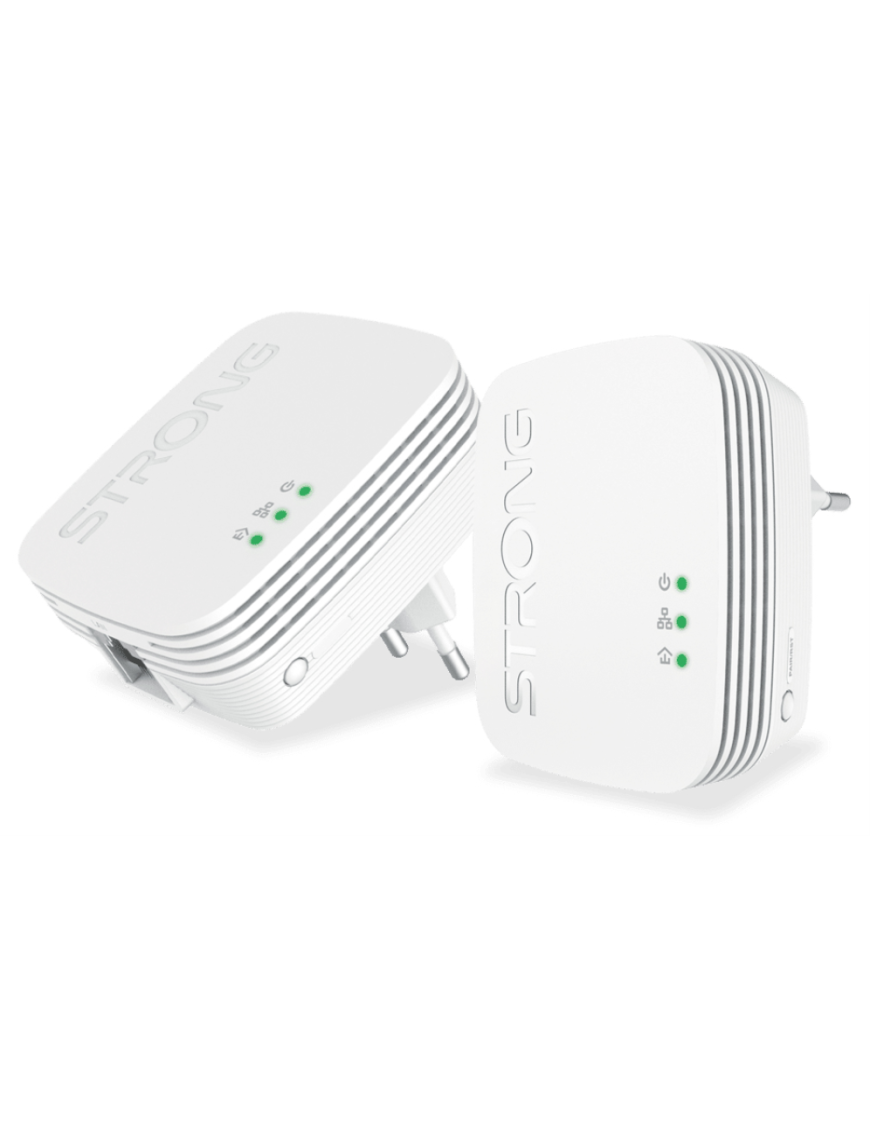 Strong POWERL600DUOMINI adaptador de red PowerLine 600 Mbit/s Ethernet Blanco 2 pieza(s)