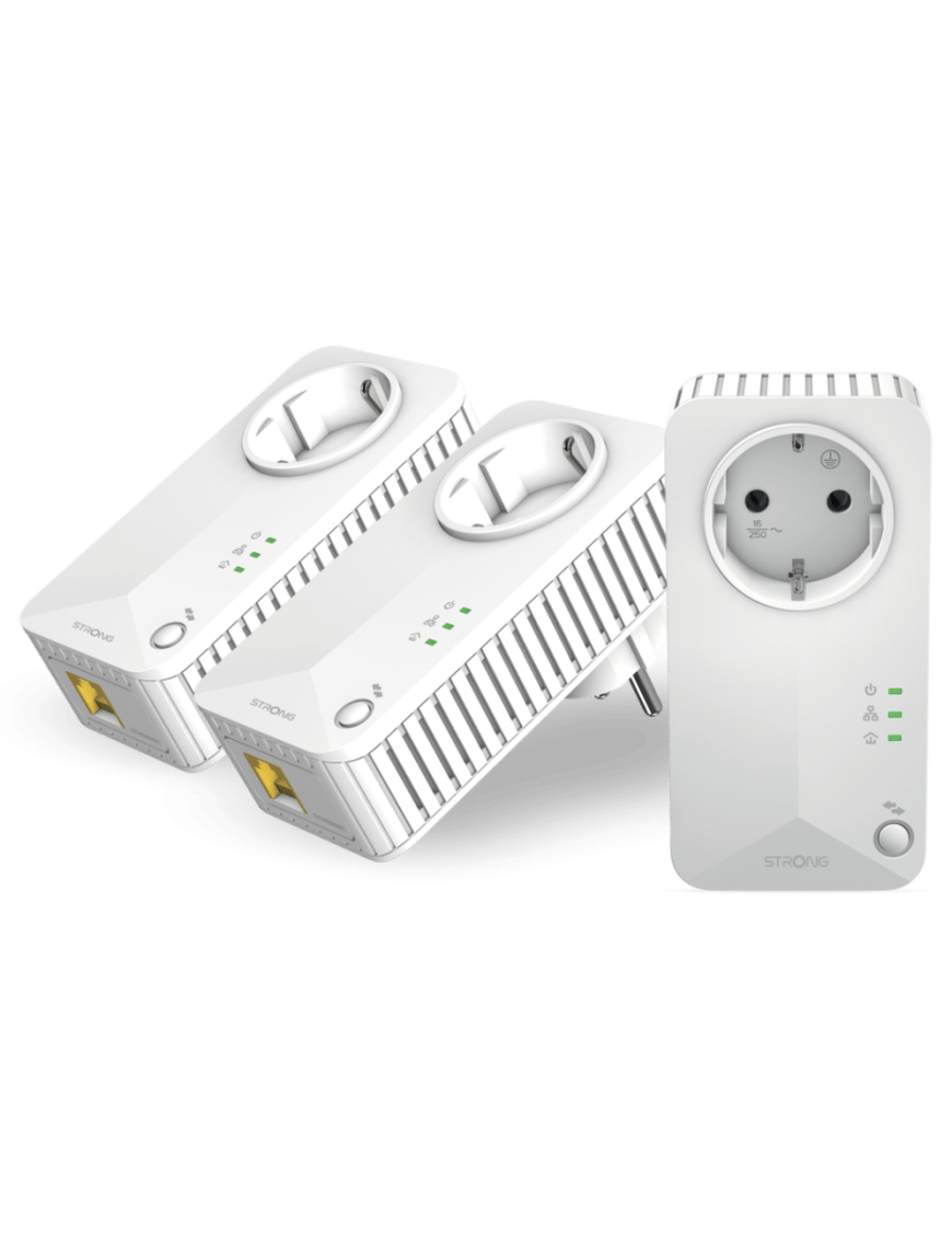 Strong Powerline 600 Triple Pack EU V2 600 Mbit/s Ethernet Blanco 3 pieza(s)