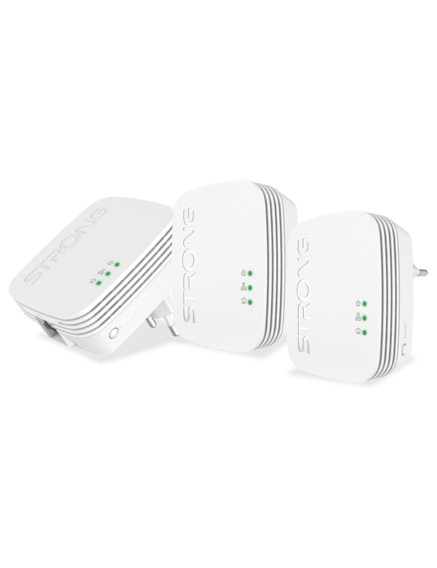 Strong Powerline 600 Triple Pack Mini 600 Mbit/s Ethernet Blanco 3 pieza(s)