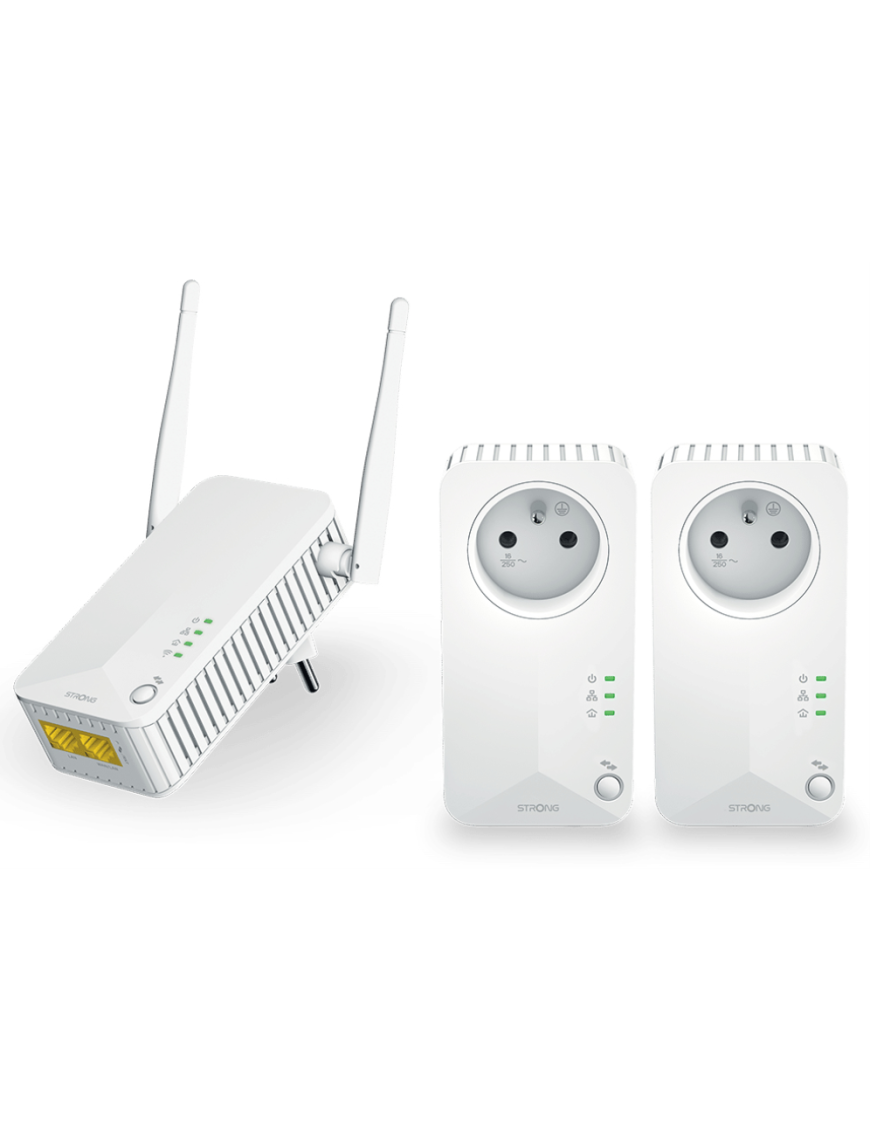 Strong Powerline WiFi 600 Triple Pack V2 600 Mbit/s Ethernet Blanco 3 pieza(s)