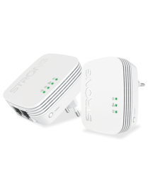 Strong POWERLWF600DUOMINI adaptador de red PowerLine 600 Mbit/s Ethernet Wifi Blanco 2 pieza(s)