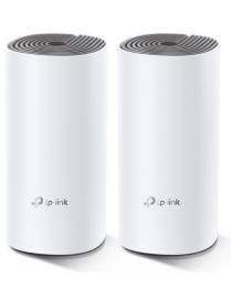TP-Link Deco E4 (2-pack) Doble banda (2,4 GHz / 5 GHz) Wi-Fi 5 (802.11ac) Blanco, Gris Interno