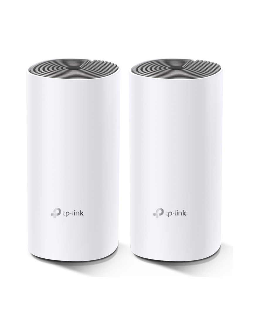TP-Link Deco E4 (2-pack) Doble banda (2,4 GHz / 5 GHz) Wi-Fi 5 (802.11ac) Blanco, Gris Interno