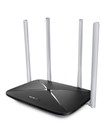 Mercusys AC12 router inalámbrico Ethernet rápido Doble banda (2,4 GHz / 5 GHz) Negro