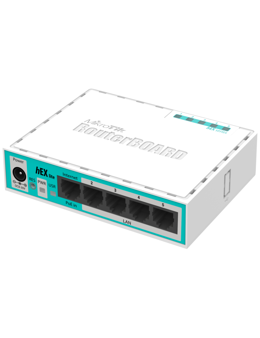 Mikrotik hEX lite router Blanco