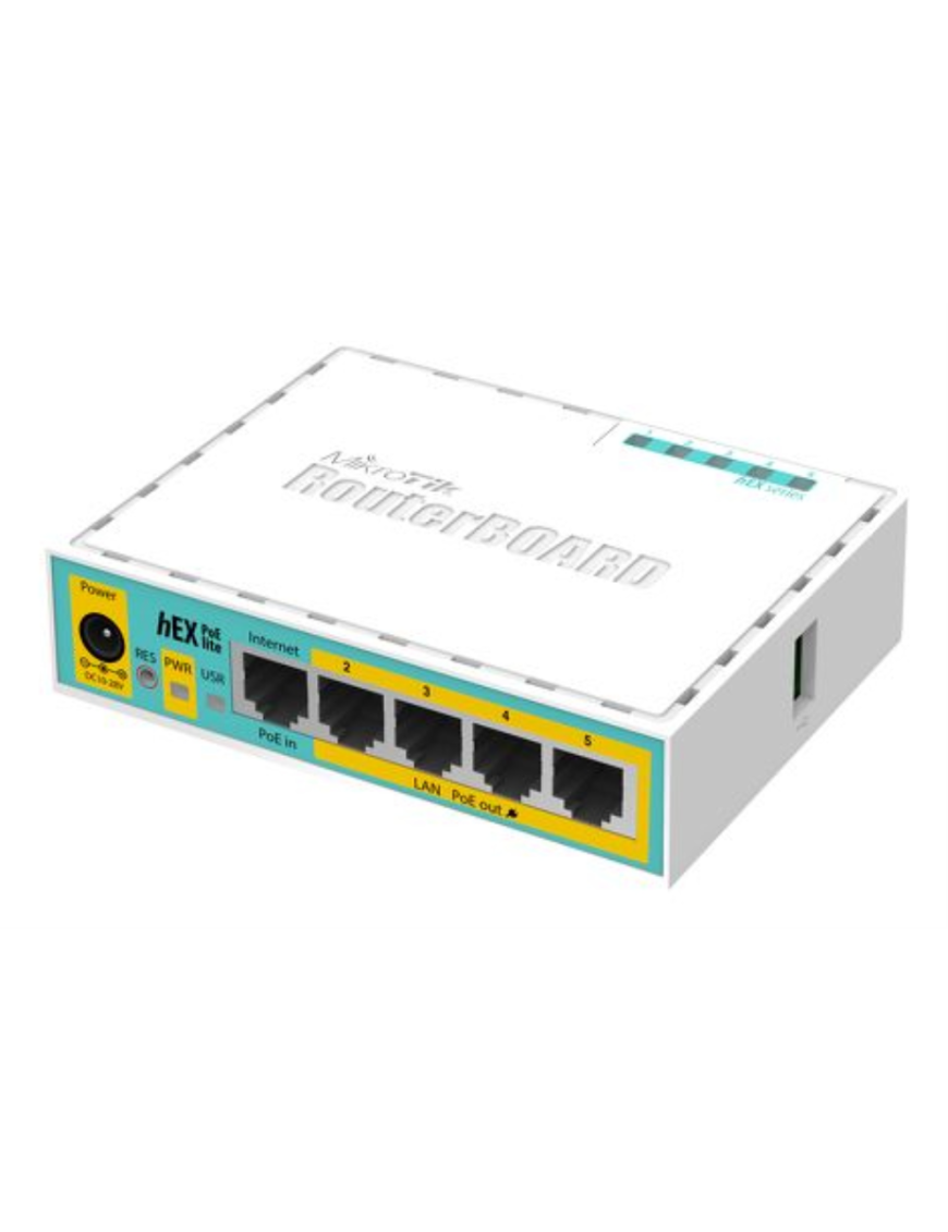 Mikrotik hEX PoE lite router Ethernet rápido Blanco