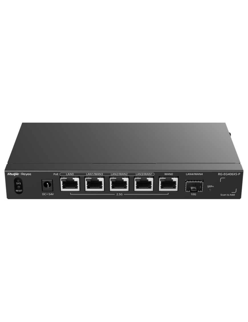 Ruijie Networks RG-EG406XS-P router 2.5 Gigabit Ethernet Negro