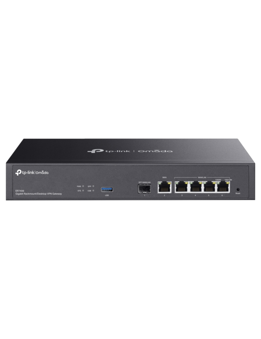 TP-Link ER7406 router Gigabit Ethernet Negro