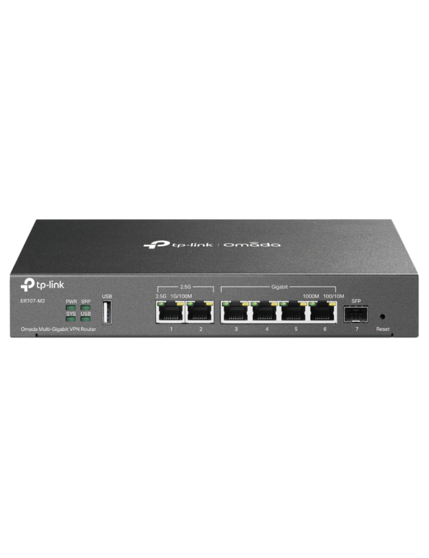 TP-Link Omada ER707-M2 router 2.5 Gigabit Ethernet, Ethernet rápido, Gigabit Ethernet Negro