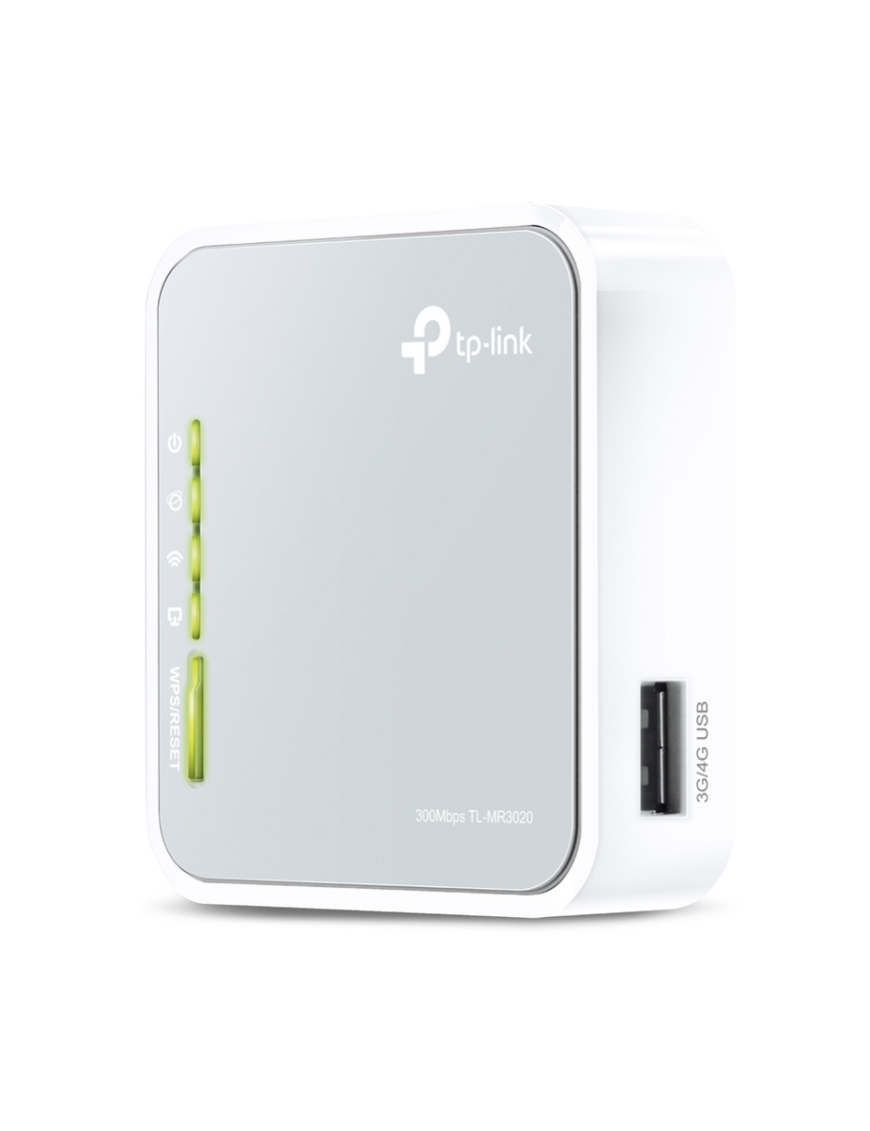 TP-Link TL-MR3020 router inalámbrico Ethernet rápido Banda única (2,4 GHz) Gris, Blanco