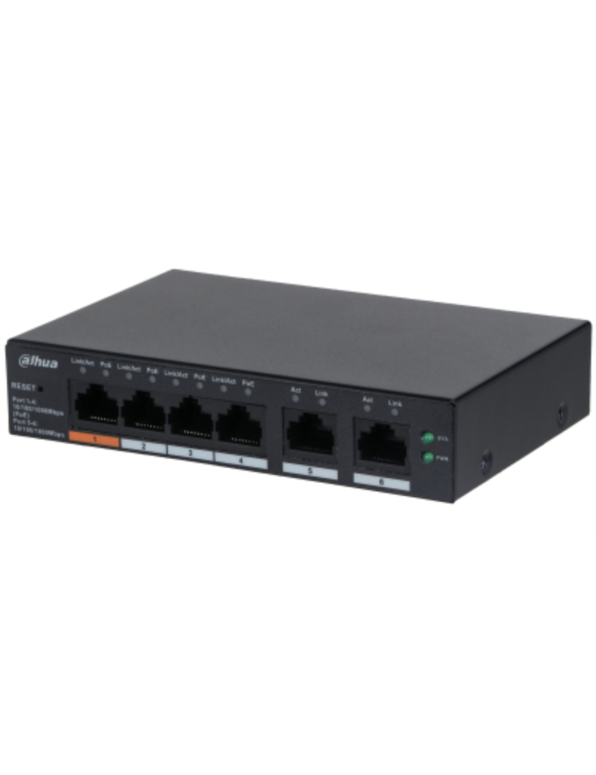Dahua Technology DH-CS4006-4GT-60 switch Gestionado L2 Gigabit Ethernet (10/100/1000) Energía sobre Ethernet (PoE) Negro