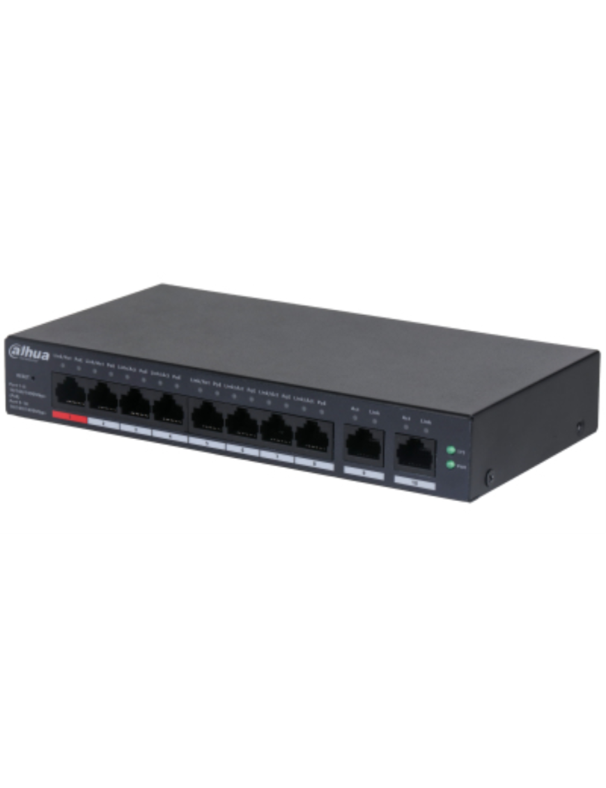 Dahua Technology DH-CS4010-8GT-110 switch Gestionado L2 Gigabit Ethernet (10/100/1000) Energía sobre Ethernet (PoE) Negro