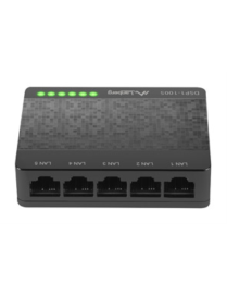 Lanberg DSP1-1005 switch No administrado Gigabit Ethernet (10/100/1000) Negro, Gris
