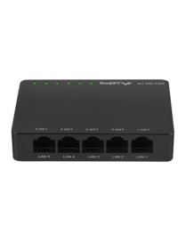 Lanberg DSP2-1005-12V switch No administrado Gigabit Ethernet (10/100/1000) Negro