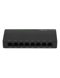 Lanberg DSP2-1008-12V switch No administrado Gigabit Ethernet (10/100/1000) Negro