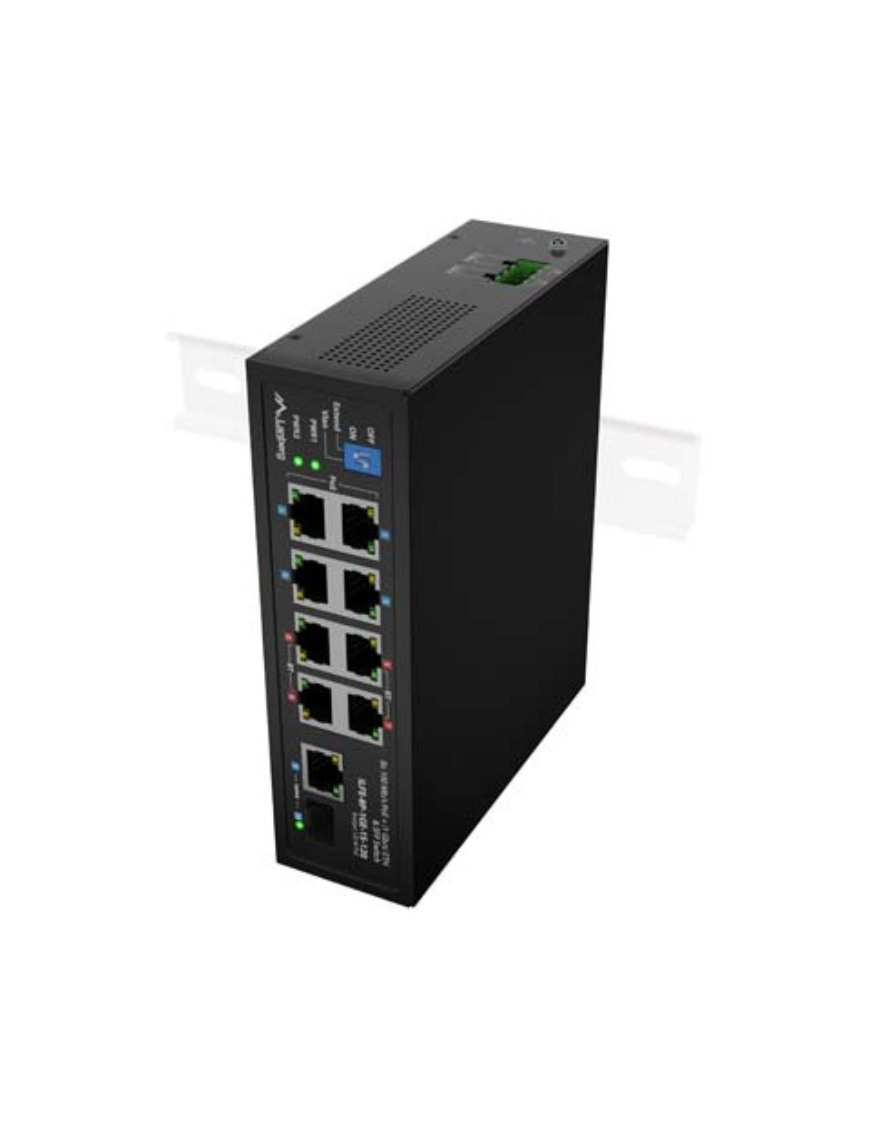 Lanberg ILFE-8P-1GE-1S-120 switch No administrado Fast Ethernet (10/100) Energía sobre Ethernet (PoE) 1U Negro