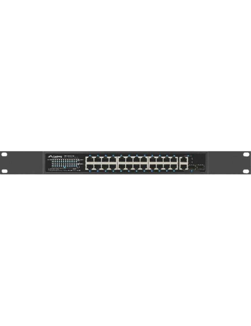 Lanberg RSFE-24P-2C-360 switch No administrado Gigabit Ethernet (10/100/1000) Energía sobre Ethernet (PoE) 1U Negro