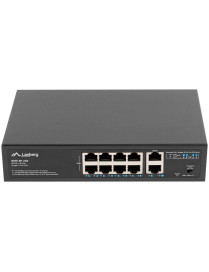 Lanberg RSFE-8P-2GE-120 switch No administrado Gigabit Ethernet (10/100/1000) Energía sobre Ethernet (PoE) 1U Negro