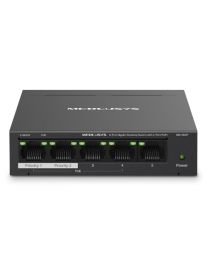 Mercusys MS105GP switch Gigabit Ethernet (10/100/1000) Energía sobre Ethernet (PoE) Negro