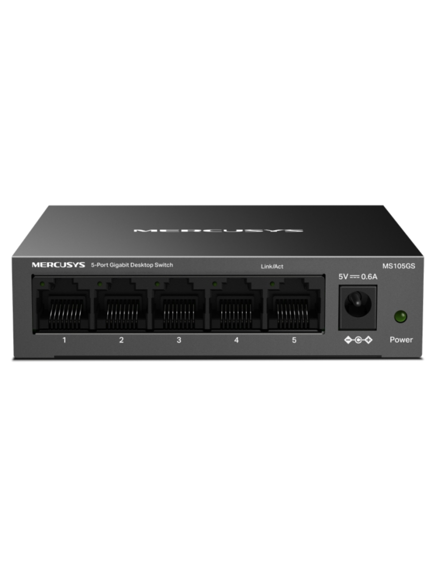 Mercusys MS105GS switch No administrado Gigabit Ethernet (10/100/1000) Negro