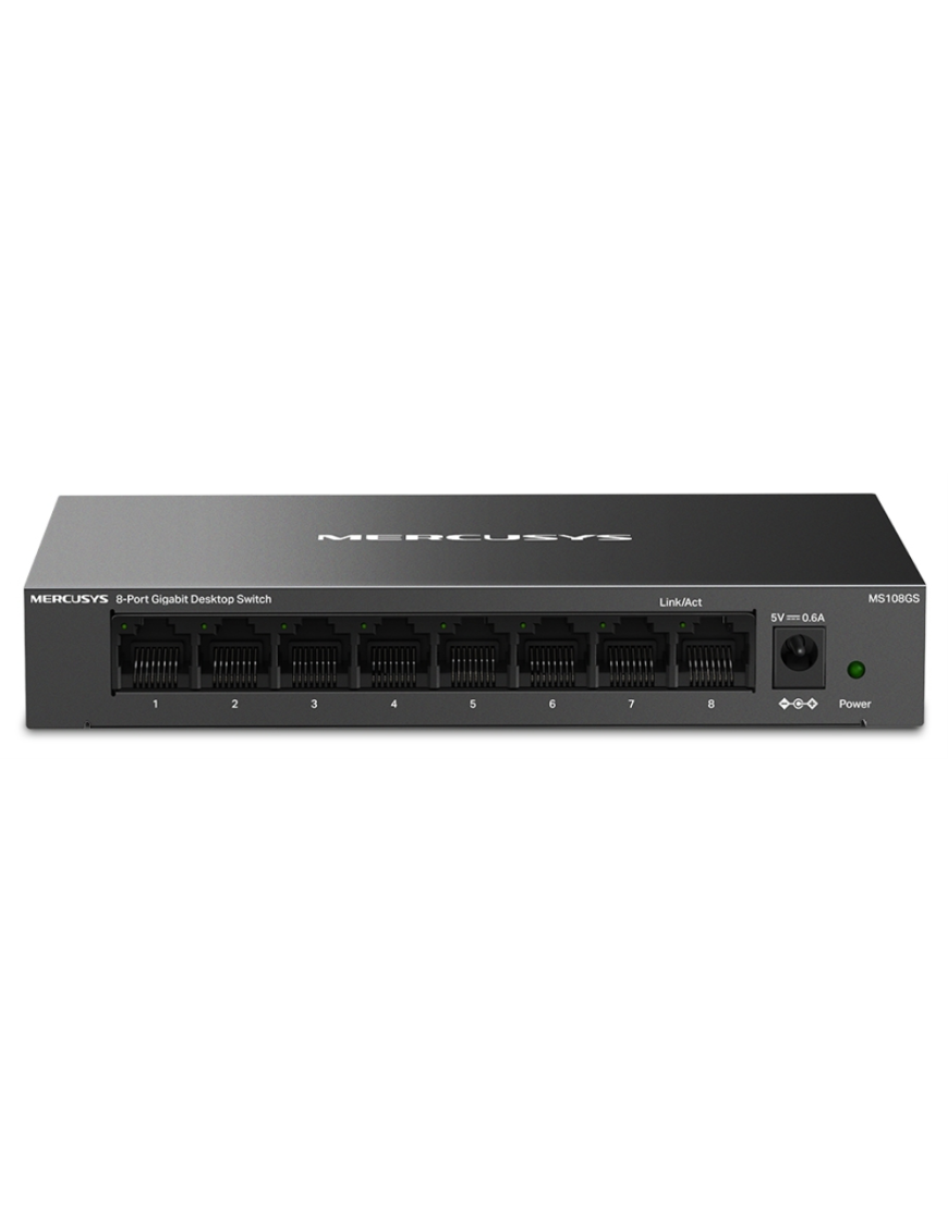 Mercusys MS108GS switch No administrado Gigabit Ethernet (10/100/1000) Negro