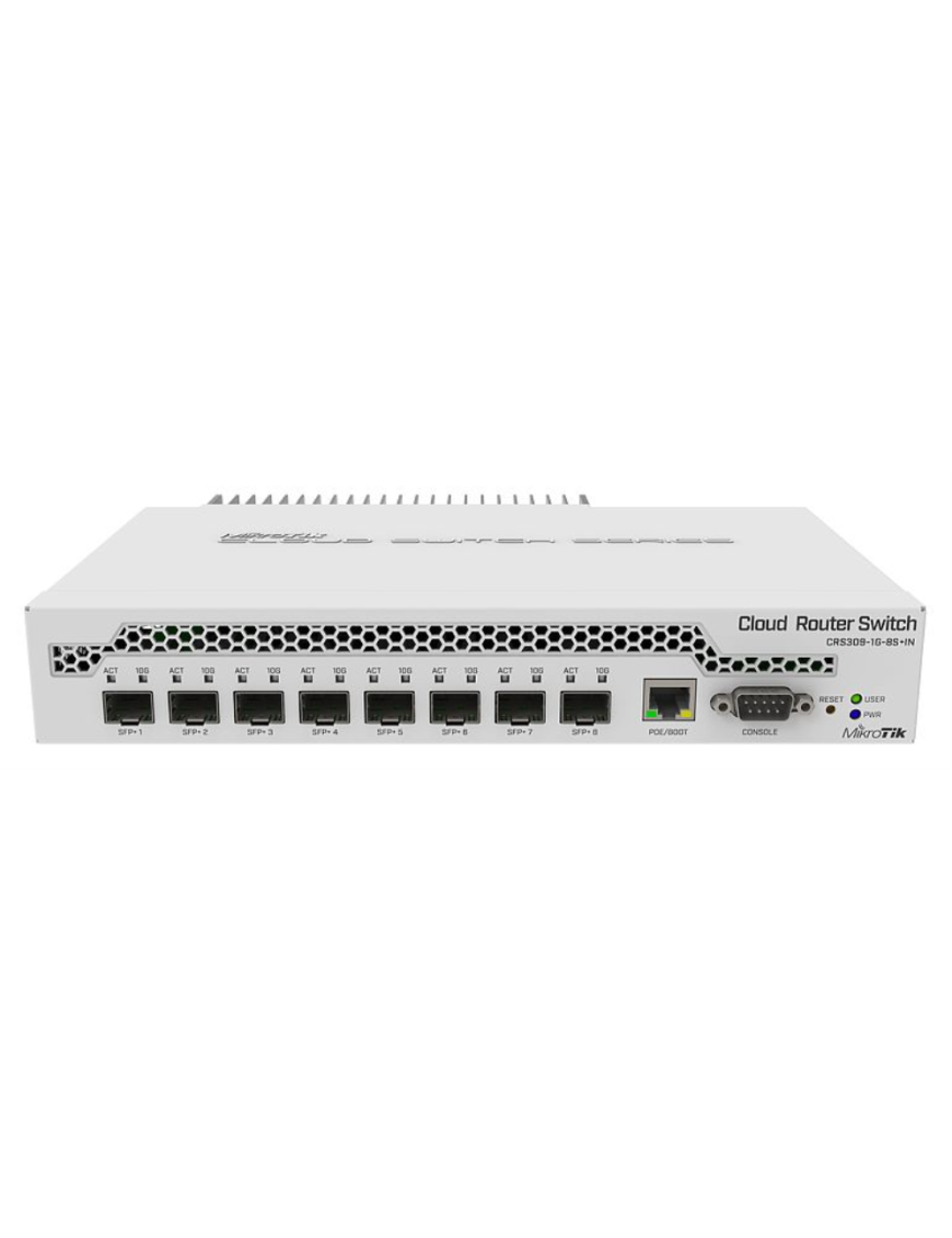 Mikrotik CRS309-1G-8S+ Gestionado Gigabit Ethernet (10/100/1000) Energía sobre Ethernet (PoE) Blanco