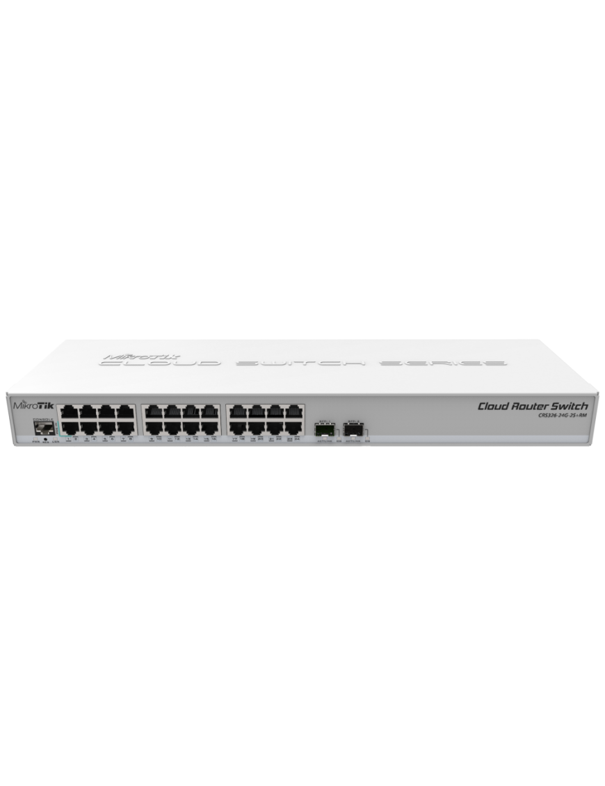 Mikrotik CRS326-24G-2S+RM switch Gestionado L2 Gigabit Ethernet (10/100/1000) Gris