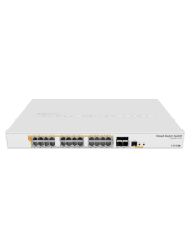 Mikrotik CRS328-24P-4S+RM switch Gestionado L2/L3 Gigabit Ethernet (10/100/1000) Energía sobre Ethernet (PoE) 1U Blanco
