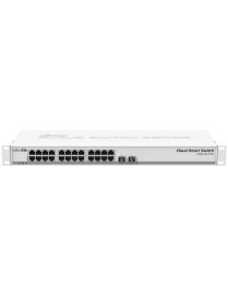 Mikrotik CSS326-24G-2S+RM switch Gestionado Gigabit Ethernet (10/100/1000) Energía sobre Ethernet (PoE) 1U Blanco