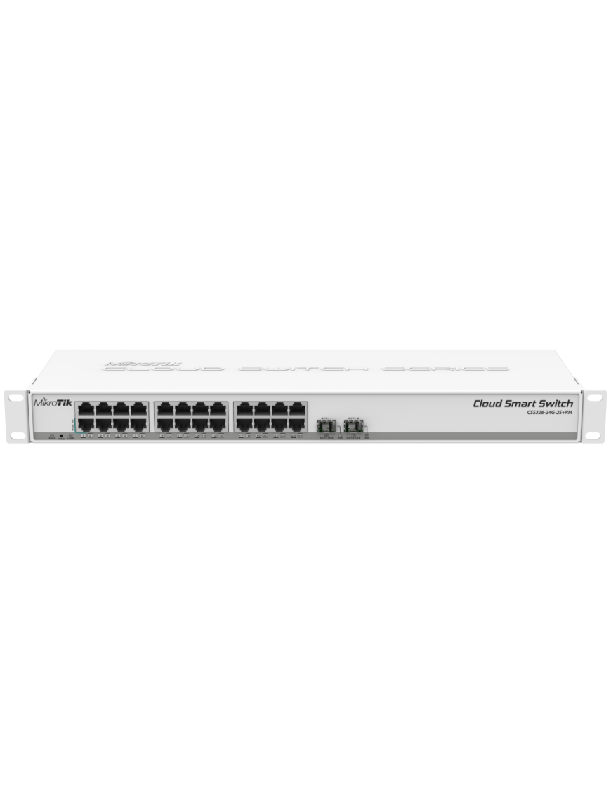 Mikrotik CSS326-24G-2S+RM switch Gestionado Gigabit Ethernet (10/100/1000) Energía sobre Ethernet (PoE) 1U Blanco