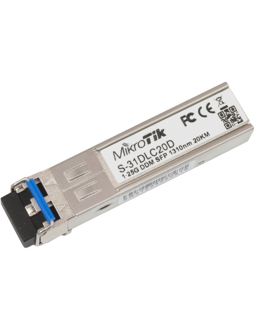 Mikrotik S-31DLC20D red modulo transceptor 1250 Mbit/s SFP 1310 nm