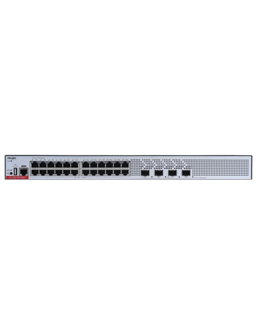 Ruijie Networks RG-CS83-24GT4XS-P switch Gestionado L3 Gigabit Ethernet (10/100/1000) Energía sobre Ethernet (PoE) 1U Gris