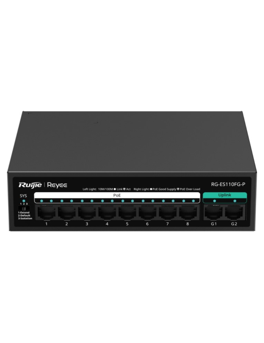 Ruijie Networks RG-ES110FG-P switch No administrado L2 Fast Ethernet (10/100) Energía sobre Ethernet (PoE)